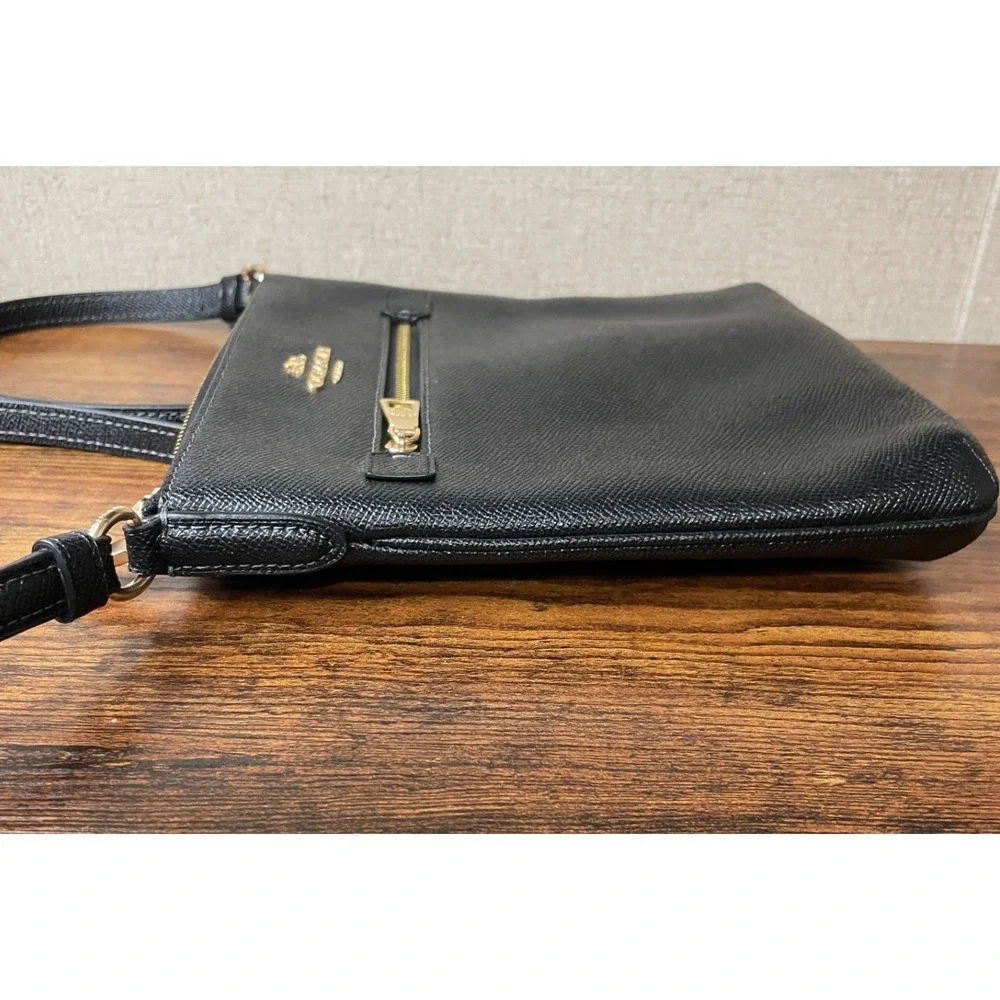 Coach Mini Rowan File Cross Bag Black Leather And Gold Hardware EUC - Picture 11 of 14